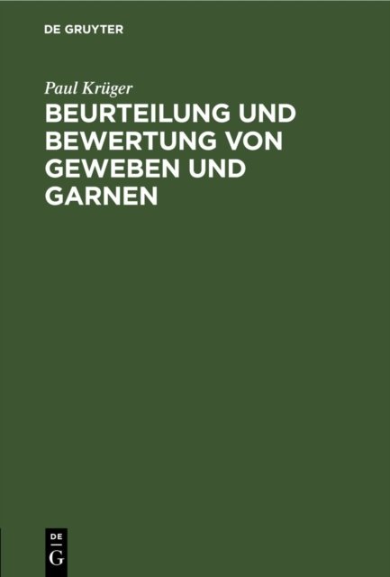 Beurteilung Und Bewertung Von Geweben Und Garnen