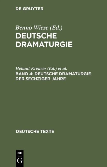 Deutsche Dramaturgie Der Sechziger Jahre