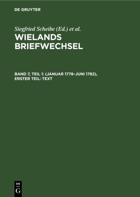 (Januar 1778-Juni 1782), Erster Teil: Text