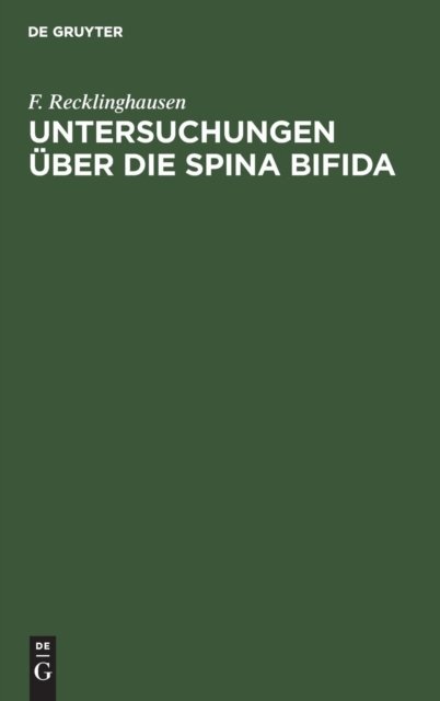 Untersuchungen uber die Spina bifida