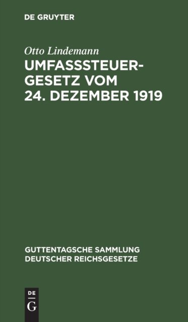 Umfaßsteuergesetz Vom 24. Dezember 1919
