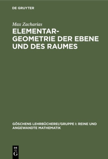 Elementargeometrie Der Ebene Und Des Raumes