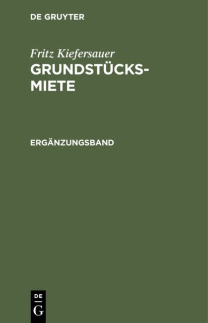 Erganzungsband