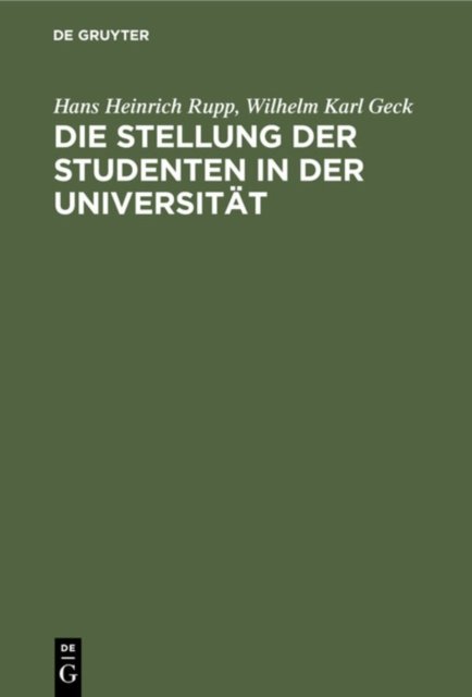 Die Stellung Der Studenten in Der Universitat
