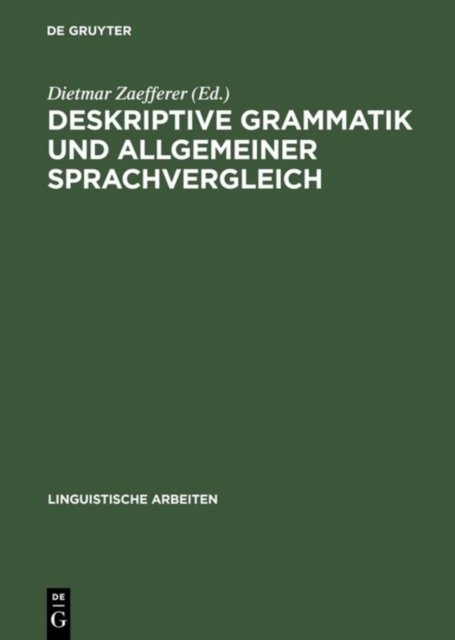 Deskriptive Grammatik Und Allgemeiner Sprachvergleich