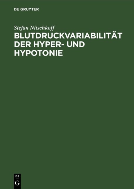 Blutdruckvariabilität Der Hyper- Und Hypotonie