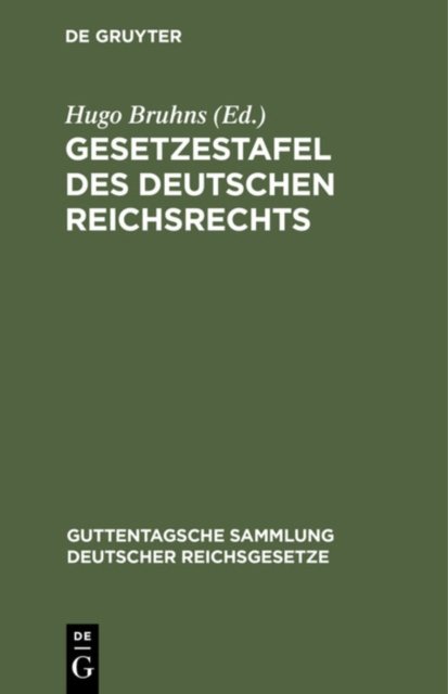 Gesetzestafel Des Deutschen Reichsrechts
