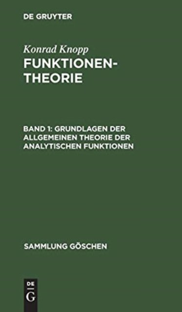 Grundlagen der allgemeinen Theorie der analytischen Funktionen