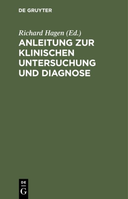 Anleitung Zur Klinischen Untersuchung Und Diagnose
