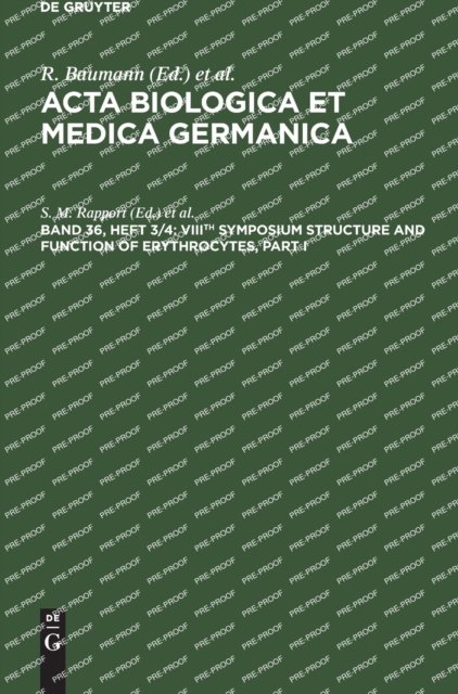 Viiith Symposium Structure and Function of Erythrocytes, Part I