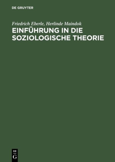 Einfuhrung in Die Soziologische Theorie