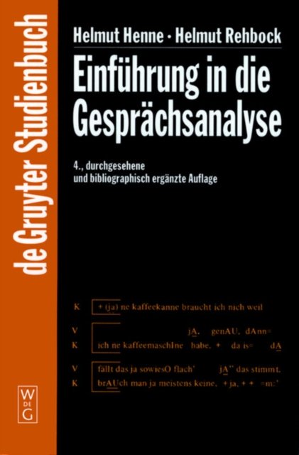 Einfuhrung in Die Gesprachsanalyse