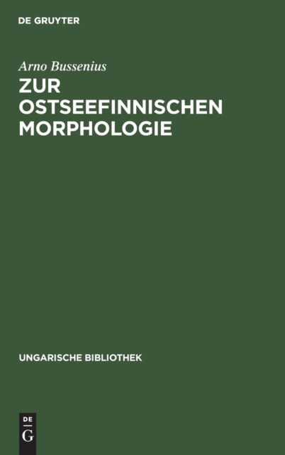 Zur Ostseefinnischen Morphologie