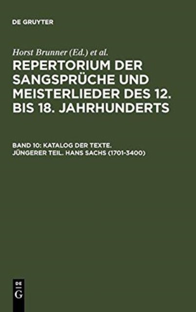 Katalog Der Texte. Jungerer Teil. Hans Sachs (1701-3400)