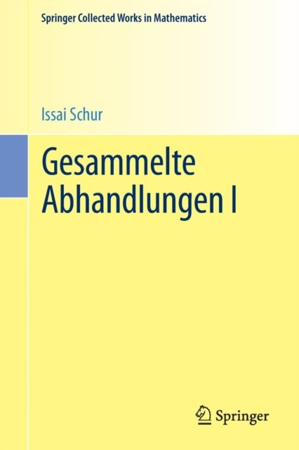 Gesammelte Abhandlungen I