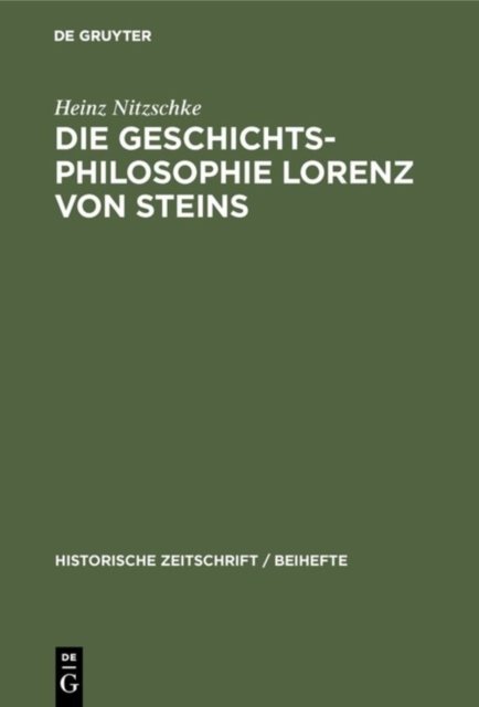 Geschichtsphilosophie Lorenz von Steins