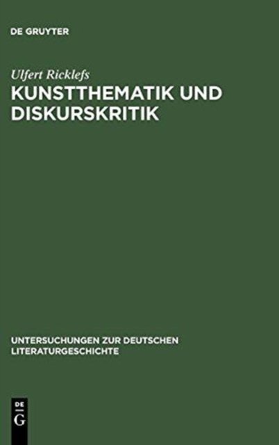 Kunstthematik Und Diskurskritik