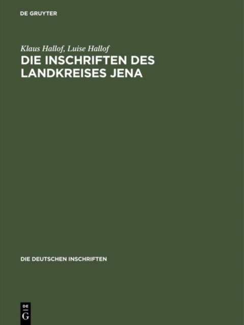 Inschriften des Landkreises Jena