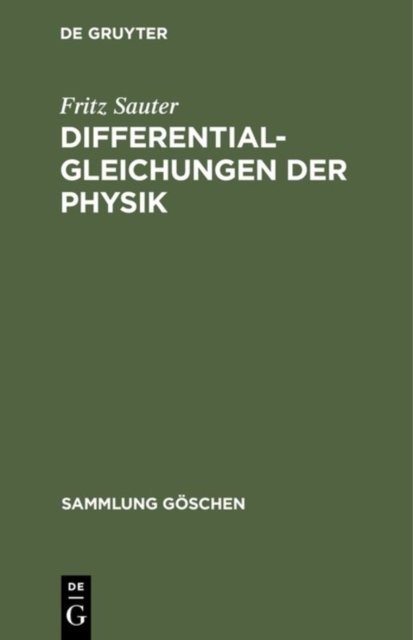 Differentialgleichungen Der Physik