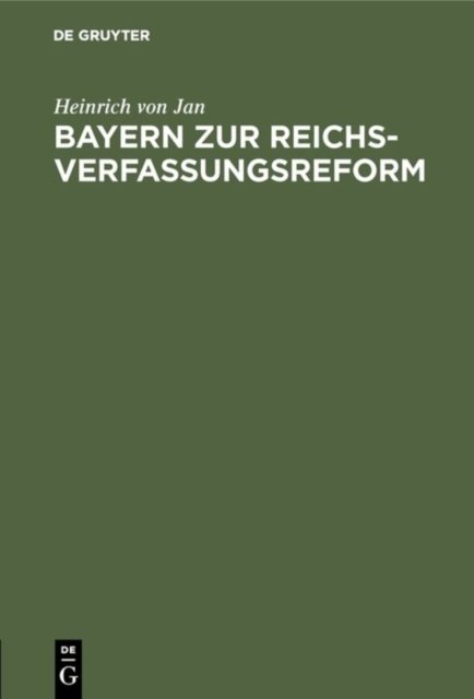 Bayern Zur Reichsverfassungsreform