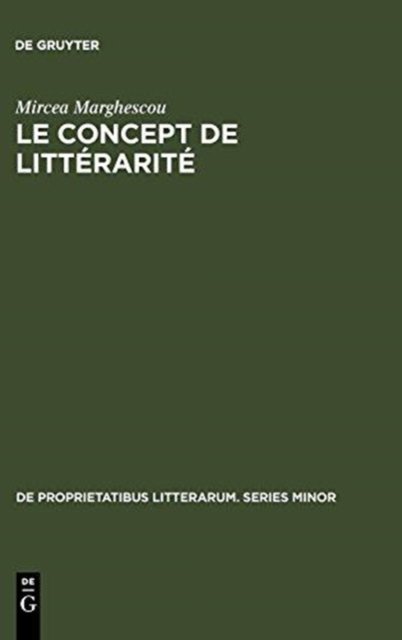 Le concept de litterarite