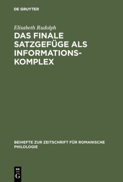 Das finale Satzgefuge als Informationskomplex