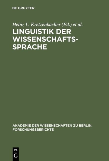 Linguistik Der Wissenschaftssprache