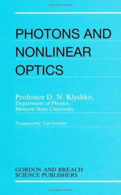 Photons Nonlinear Optics