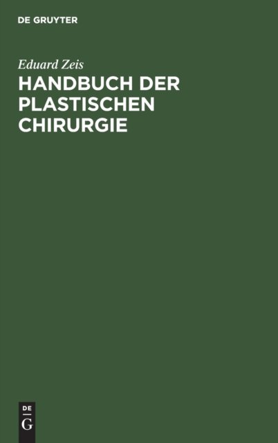 Handbuch Der Plastischen Chirurgie