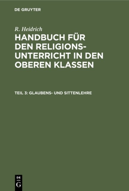 Glaubens- Und Sittenlehre