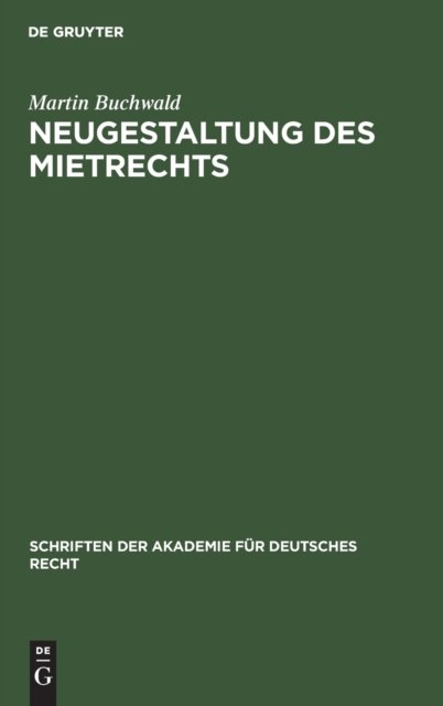 Neugestaltung Des Mietrechts