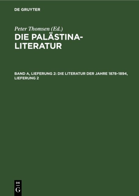 Literatur der Jahre 1878–1894, Lieferung 2