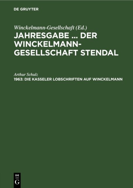 Kasseler Lobschriften auf Winckelmann