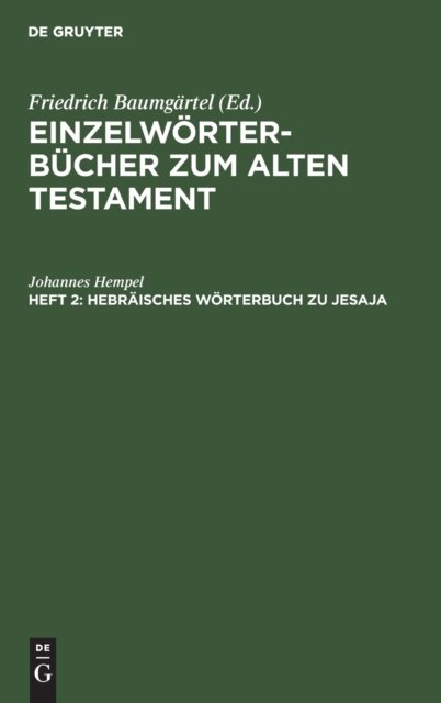 Hebraisches Worterbuch Zu Jesaja