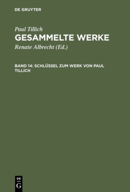 Schlussel Zum Werk Von Paul Tillich