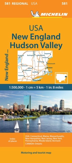 New England, Hudson Valley - Michelin Regional Map 581