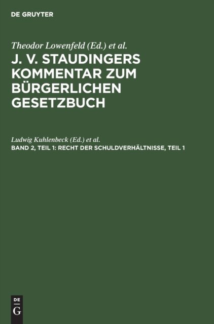 Recht Der Schuldverhaltnisse, Teil 1