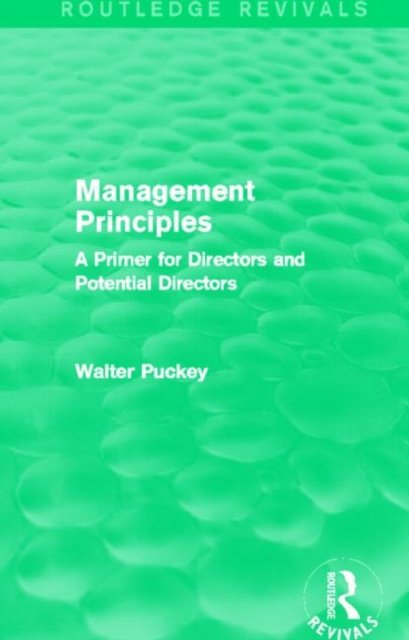 Management Principles (Routledge Revivals)