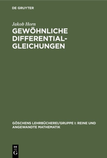 Gewohnliche Differentialgleichungen