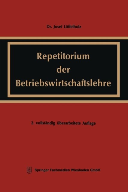 Repetitorium der Betriebswirtschaftslehre
