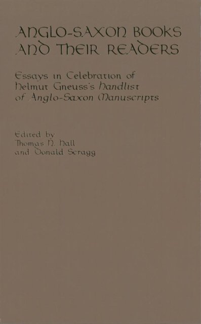 Anglo-Saxon Books and Their Readers