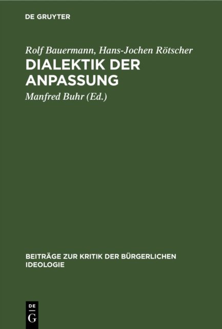 Dialektik Der Anpassung
