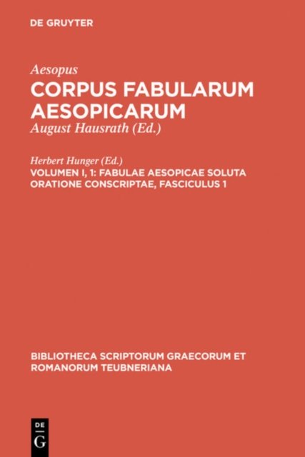 Fabulae Aesopicae Soluta Oratione Conscriptae, Fasciculus 1