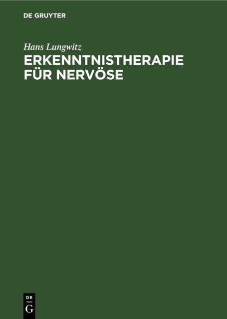 Erkenntnistherapie Fur Nervose