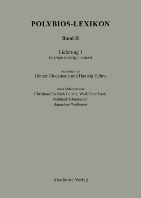 Polybios-Lexikon, Band II, Lieferung 1
