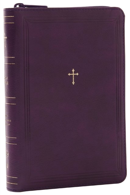 NKJV Compact Paragraph-Style Bible w/ 43,000 Cross References, Purple Leathersoft Zipper Closure, Red Letter, Comfort Print: Holy Bible, New King James Version