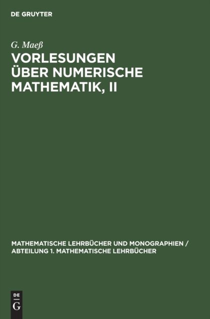 Vorlesungen Uber Numerische Mathematik, II