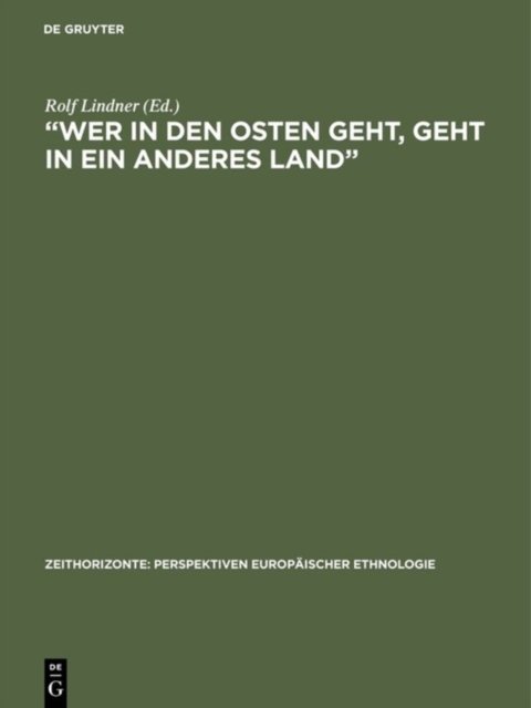 "Wer in Den Osten Geht, Geht in Anderes Land" Die Soziale Arbeitsgemeinschaft Berlin-Ost Im Ausgang DES