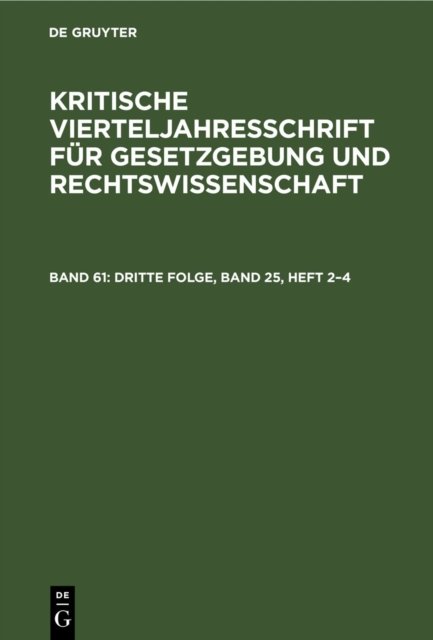 Dritte Folge, Band 25, Heft 2-4