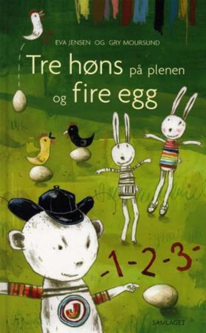 Tre høns på plenen og fire egg - ei bok om tal